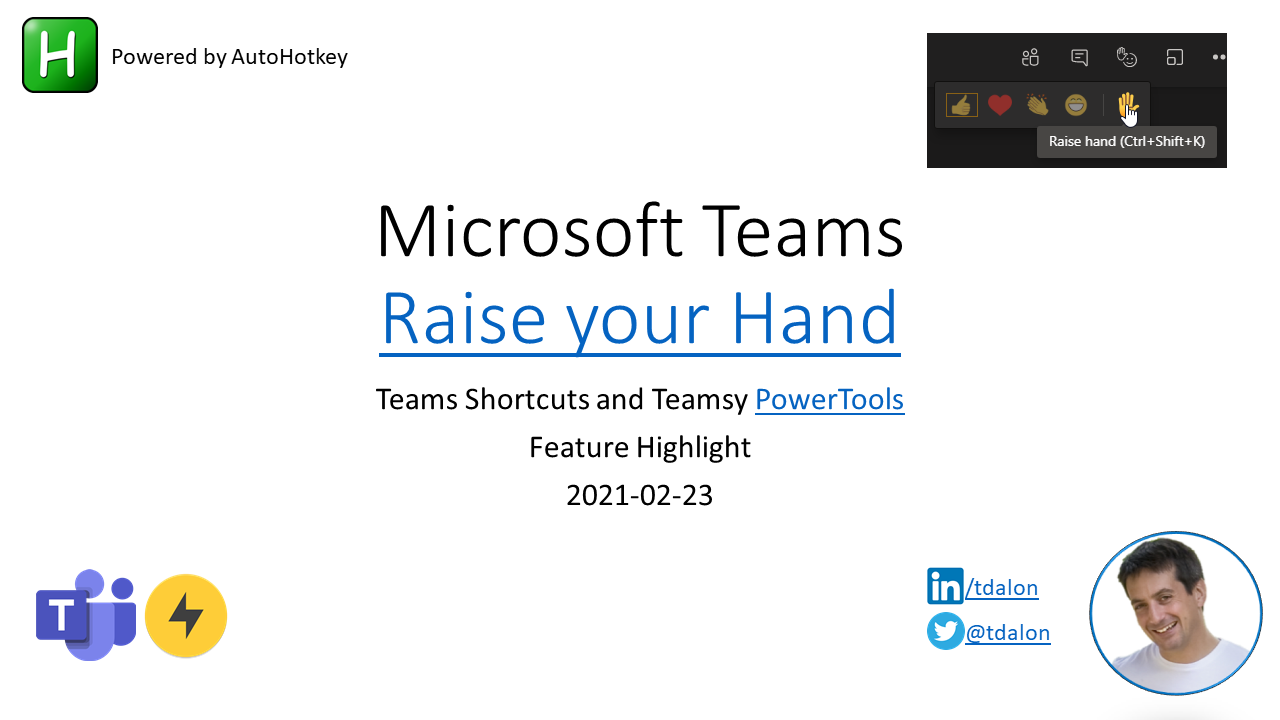 Microsoft Teams: Raise your Hand with Teamsy and Teams Shortcuts PowerTools